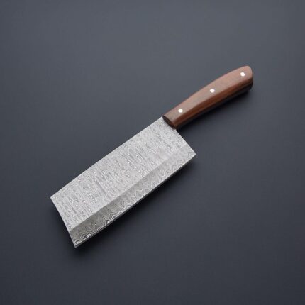 Custom Handmade Damascus Cleaver